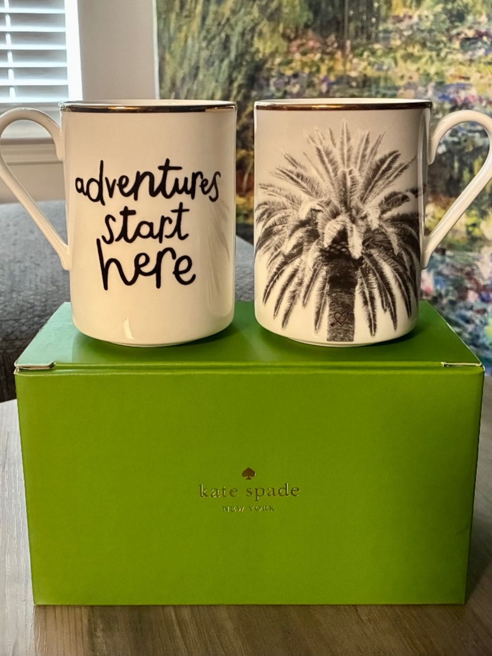 New in Box Kate Spade Lenox Spirit of Adventure Mug Set of 2